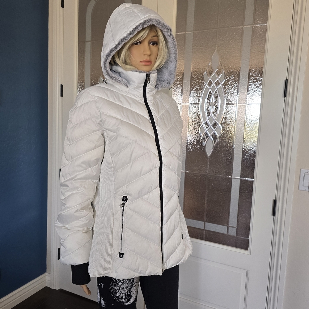 NAUTICA Women's White Quilted Jacket